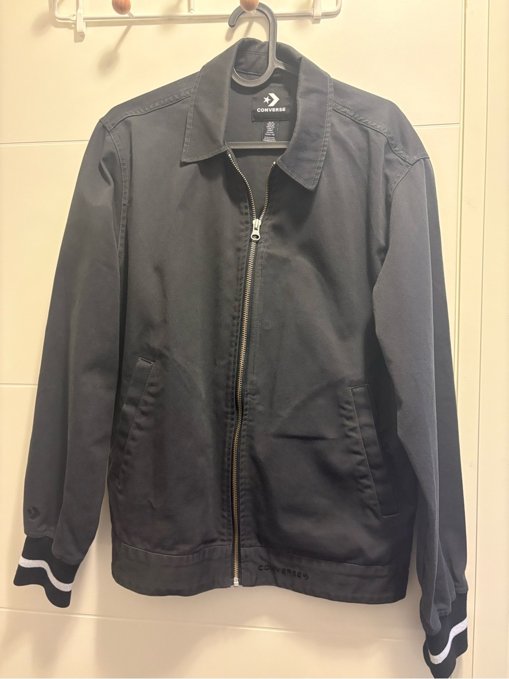 Converse Black Zip-Up Workwear Jacket